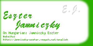 eszter jamniczky business card